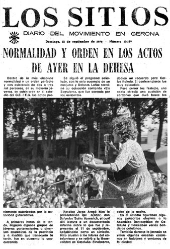 Article del diari 'Los Sitios' del 12/09/1976