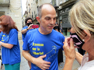 Travessa per la llibertat. Arribada de Jordi Turull a Girona