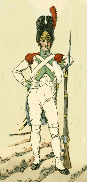 Setges de Girona 1808-1809. 5è regiment d'infanteria de línia. Regne d'Itàlia