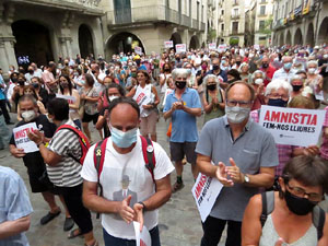 Concentració a la plaça del Vi per la independència i la llibertat dels presos polítics
