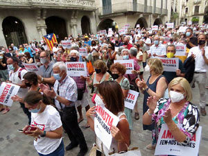 Concentració a la plaça del Vi per la independència i la llibertat dels presos polítics