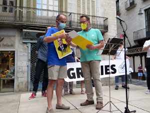 Concentració a la plaça del Vi per la independència i la llibertat dels presos polítics