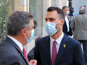 Diada Nacional 2021. Acte institucional al Pati de la Diputaci&oacute;, amb parlaments de Marta Madrenas, Miquel Noguer i Laia Ca&ntilde;igueral