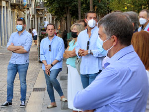 Diada Nacional 2021. Homenatge floral a Carles Rahola a la Rambla de la Llibertat