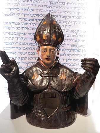 Bust reliquiari de Sant Narcís. Autor desconegut. Segle XVIII. Talla en fusta policromada