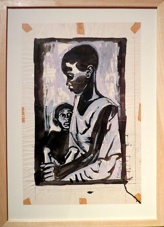 Esb&oacute;s del gravat 'Humanae vitae, Biafra, agost 1968'. 1968