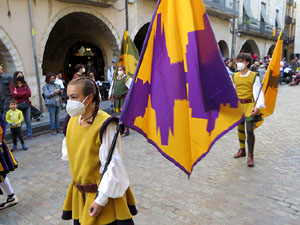 Fires de Sant Narcís 2021. Toc de rams. Cerimònia del canvi de rams de les gegantes