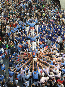 Fires de Sant Narc&iacute;s 2021. Diada castellera amb Marrecs de salt, Minyons de Terrassa i Capgrossos de Matar&oacute;