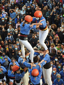 Fires de Sant Narc&iacute;s 2021. Diada castellera amb Marrecs de salt, Minyons de Terrassa i Capgrossos de Matar&oacute;