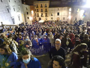 Fires de Sant Narcís 2021. Pilar a les escales de la Catedral