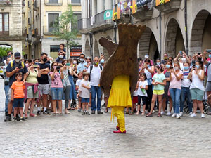 Arribada de la Flama del Canig&oacute; 2021 a la pla&ccedil;a del Vi