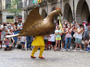 Arribada de la Flama del Canig&oacute; 2021 a la pla&ccedil;a del Vi