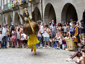 Arribada de la Flama del Canig&oacute; 2021 a la pla&ccedil;a del Vi
