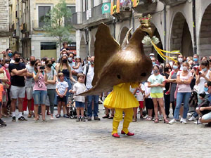 Arribada de la Flama del Canig&oacute; 2021 a la pla&ccedil;a del Vi