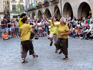 Arribada de la Flama del Canig&oacute; 2021 a la pla&ccedil;a del Vi