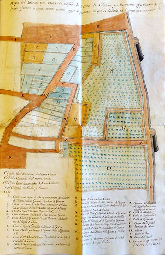 Plànol de les cases on es projectaria la Misericòrdia