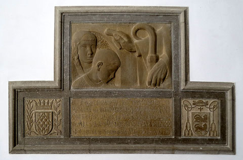 Placa commemorativa a l'entrada de la Casa de Cultura. 1951