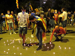 Manifestaci&oacute; de l'U d'octubre de 2021