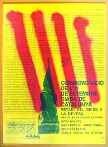 Commemoració per primera vegada de la Diada de l'Onze de Setembre, amb un acte a l'estadi del GEiEG de la Devesa, 1976