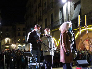 Nadal 2021. Encesa de les llums de Hanukk&agrave; a la pla&ccedil;a del Vi