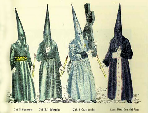 Dibuix de les Vestes de Girona. Publicat al programa de Setmana Santa de 1948