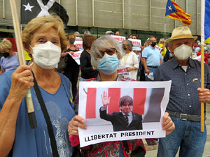 Concentració de protesta per la detenció de Carles Puigdemont a l'Alguer