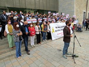 Concentració de protesta per la detenció de Carles Puigdemont a l'Alguer