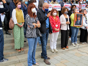 Concentració de protesta per la detenció de Carles Puigdemont a l'Alguer