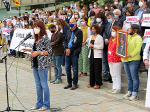 Concentraci&oacute; de protesta per la detenci&oacute; de Carles Puigdemont a l'Alguer