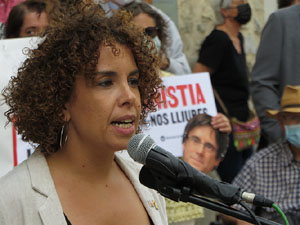 Concentraci&oacute; de protesta per la detenci&oacute; de Carles Puigdemont a l'Alguer