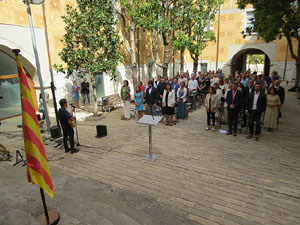 Diada Nacional 2022. Acte institucional al Pati de les Magnòlies, amb parlaments de Quim Ayats, Miquel Noguer i Laia Cañigueral