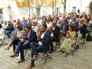 Diada Nacional 2022. Acte institucional al Pati de les Magnòlies, amb parlaments de Quim Ayats, Miquel Noguer i Laia Cañigueral