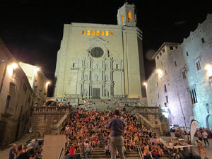 Diada Nacional 2022. XV Marxa de Torxes de Girona pels carrers del Barri Vell de Girona