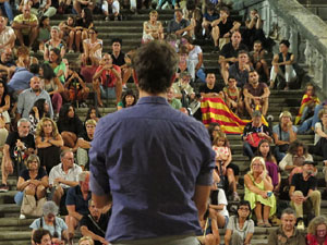 Diada Nacional 2022. XV Marxa de Torxes de Girona pels carrers del Barri Vell de Girona