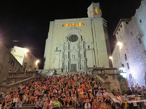 Diada Nacional 2022. XV Marxa de Torxes de Girona pels carrers del Barri Vell de Girona