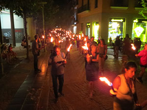 Diada Nacional 2022. XV Marxa de Torxes de Girona pels carrers del Barri Vell de Girona