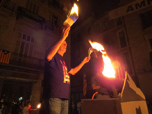 Diada Nacional 2022. XV Marxa de Torxes de Girona pels carrers del Barri Vell de Girona