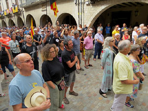 Diada Nacional 2022. Concentració a la plaça del Vi, lectura del manifest i cant de Els Segadors