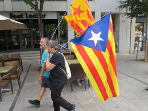 Diada Nacional 2022. Concentració a la plaça del Vi, lectura del manifest i cant de Els Segadors