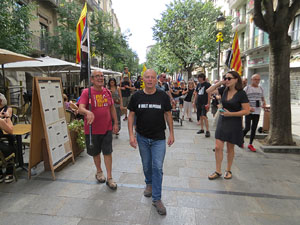 Diada Nacional 2022. Concentració a la plaça del Vi, lectura del manifest i cant de Els Segadors
