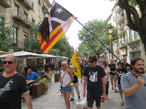 Diada Nacional 2022. Concentració a la plaça del Vi, lectura del manifest i cant de Els Segadors