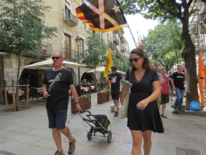 Diada Nacional 2022. Concentració a la plaça del Vi, lectura del manifest i cant de Els Segadors