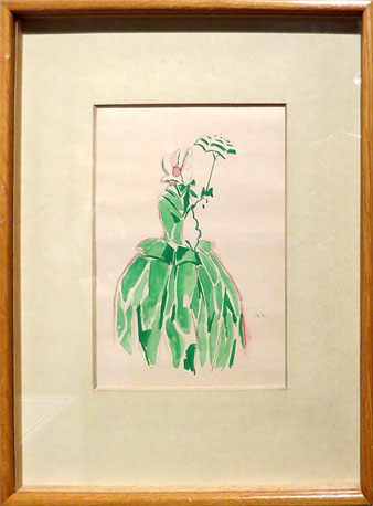 Rafael Barradas. 'Dama de &eacute;poca para Catalina B&aacute;rcena', 1920. Tinta sobre paper