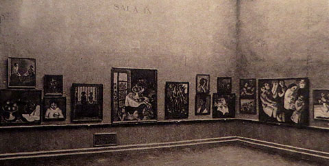 Vista de la sala d'&Aacute;ngeles Santos al X Sal&oacute;n de Oto&ntilde;o de Madrid. Revista 'Nuevo Mundo' (Madrid) 14 de novembre 1930