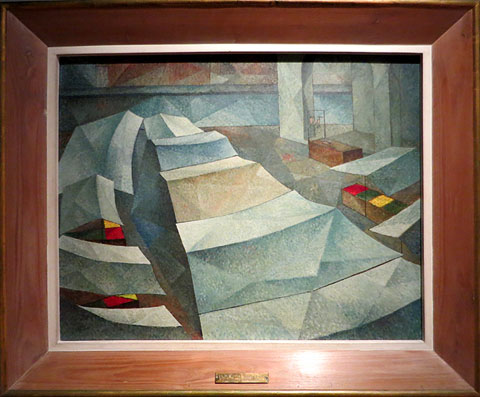 Evarist Vallès. 'Plaça del mercat de Figueres', 1953. Oli sobre tela