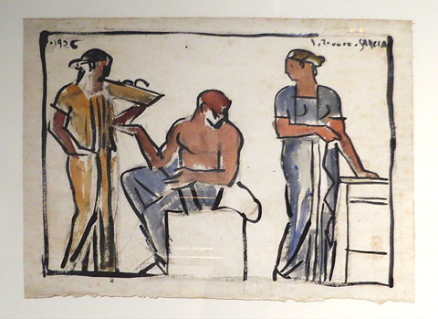 Joaquín Torres García. 'Fris grec', 1926. Tinta xina i aiguada sobre paper
