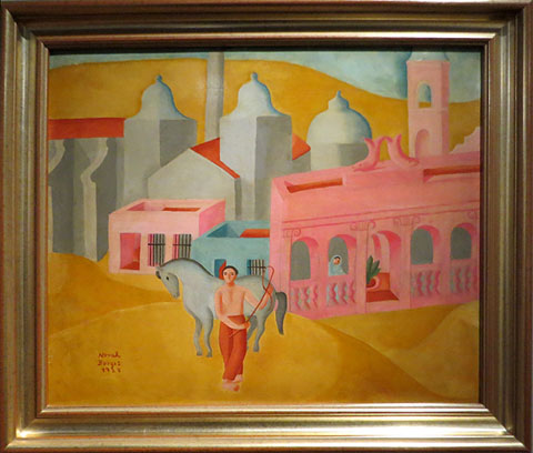 Norah Borges. 'C&oacute;rdoba en el recuerdo. Retrato de Guillermo de Torre', 1928. Oli sobre tela