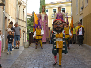 Fires de Sant Narcís 2022. Toc de rams. Cerimònia del canvi de rams de les gegantes