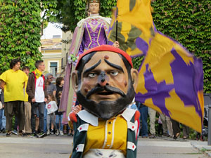 Fires de Sant Narc&iacute;s 2022. Toc de rams. Cerim&ograve;nia del canvi de rams de les gegantes