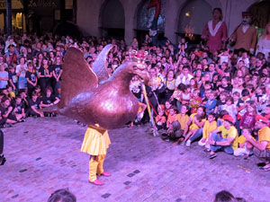 Fires de Sant Narcís 2022. Ball de l'Àliga, capgrossos i gegants